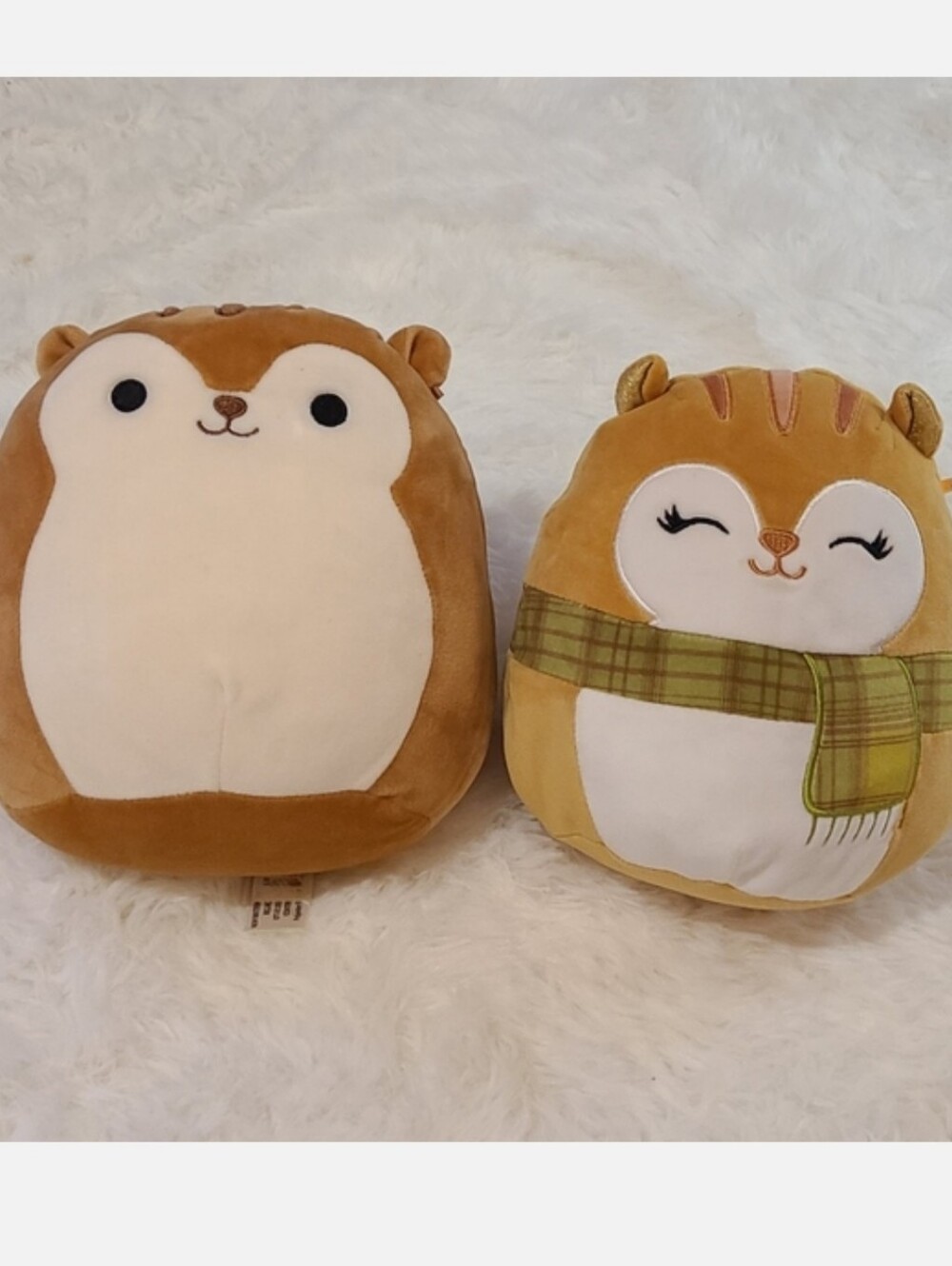 Squishmallows Squirrel Plush Duo Bundle - Sawyer & Erin 8" Fall Harvest Squad
